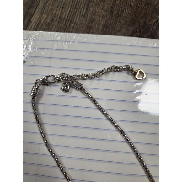 Brighton Silver & Gold Tone Heart 16” Necklace - Picture 3 of 4